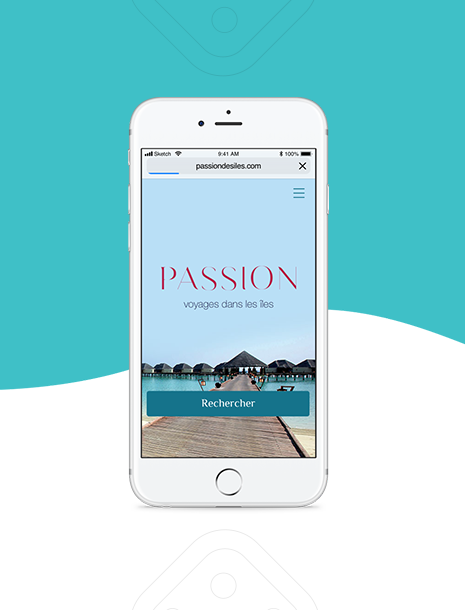 Passion des iles - Web design Passion - site vitrine pour une marque de tourisme