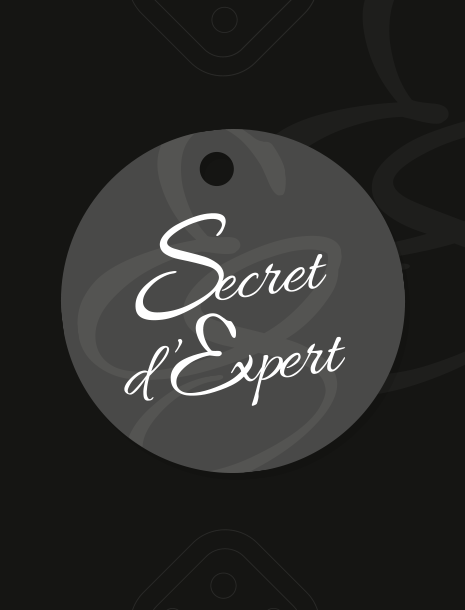 Secret d'expert - Identité visuelle pour un type de produit Secret d'expert - réalisation du logo, charte graphique et présentation en page produit